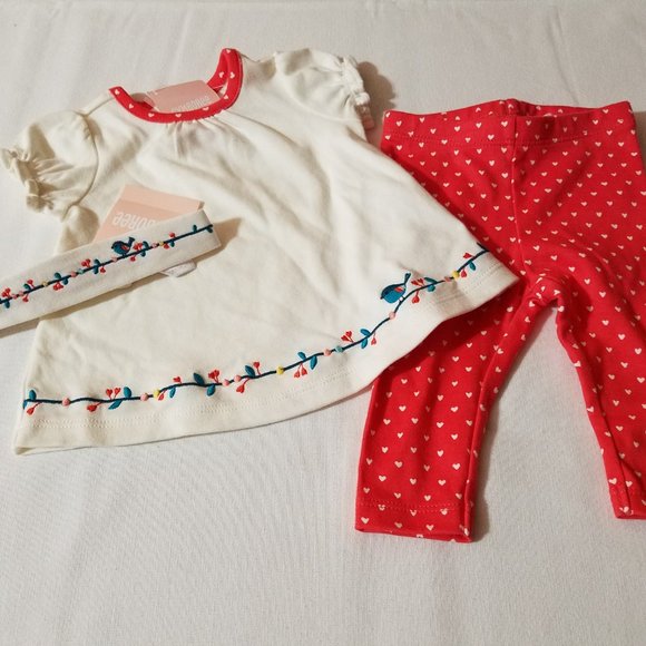 Gymboree Forest Friends 0-3 Month Shirt Pants Headband Outfit NWT - Picture 2 of 5